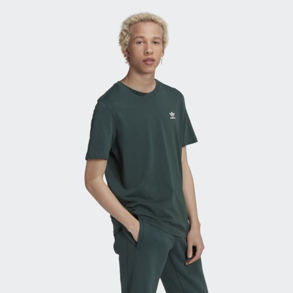Tee Shirt Adicolor Essentials Trèfle Vert Minéral Adidas
