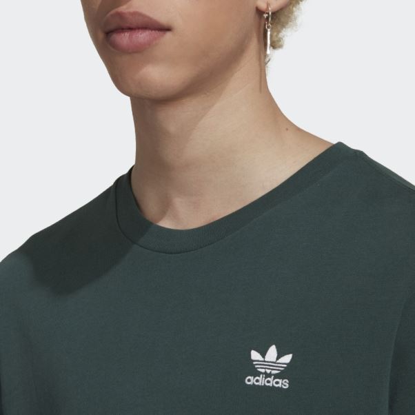 Tee Shirt Adicolor Essentials Trèfle Vert Minéral Adidas