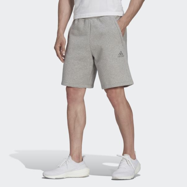 Short De Sport En Polaire Recyclée Stadium Gris Moyen Adidas