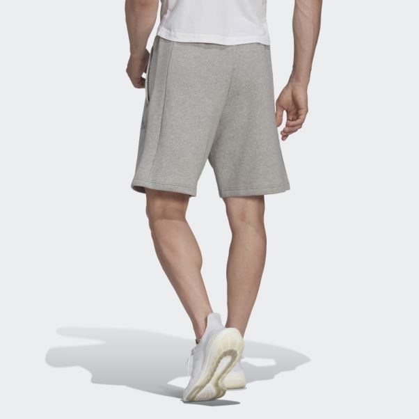Short De Sport En Polaire Recyclée Stadium Gris Moyen Adidas