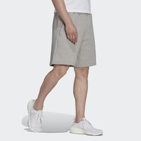 Short De Sport En Polaire Recyclée Stadium Gris Moyen Adidas