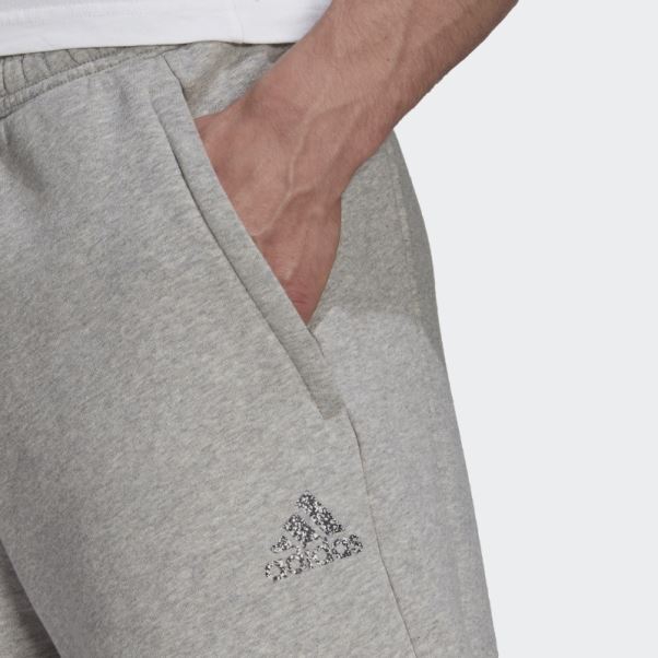 Short De Sport En Polaire Recyclée Stadium Gris Moyen Adidas
