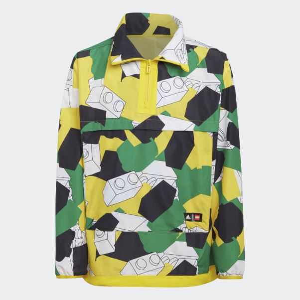 Coupe-vent Demi-zip Adidas X Classic Lego Blanc