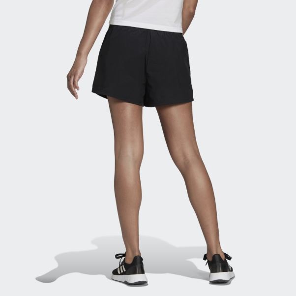 Short Tissé à 3 Bandes Essentials Noir (coupe Ample) Adidas