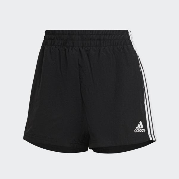 Short Tissé à 3 Bandes Essentials Noir (coupe Ample) Adidas