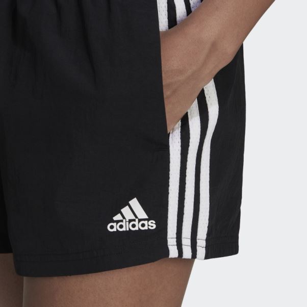 Short Tissé à 3 Bandes Essentials Noir (coupe Ample) Adidas