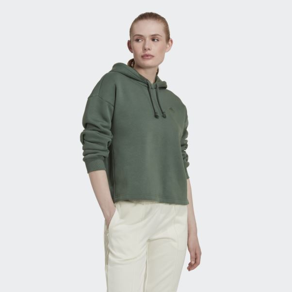 Adidas Sweat à Capuche Vert Oxyde All Szn Polaire