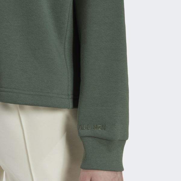 Adidas Sweat à Capuche Vert Oxyde All Szn Polaire