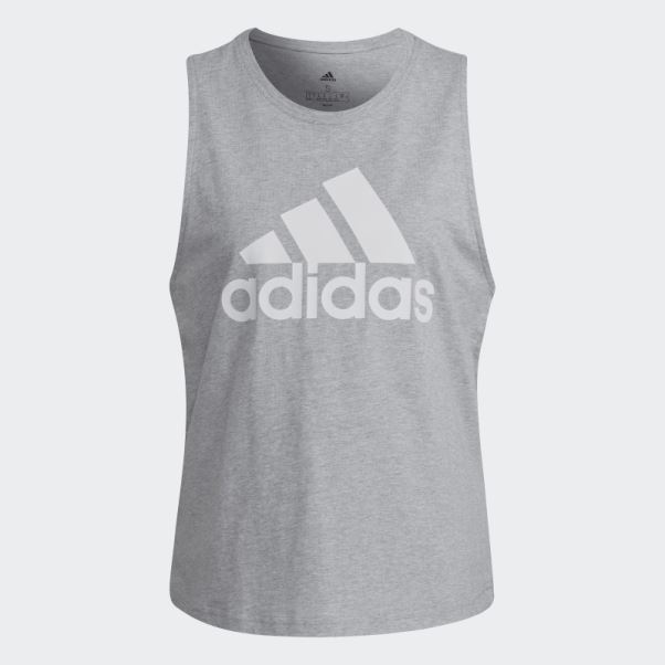 Débardeur Gros Logo Essentials Gris Moyen Adidas