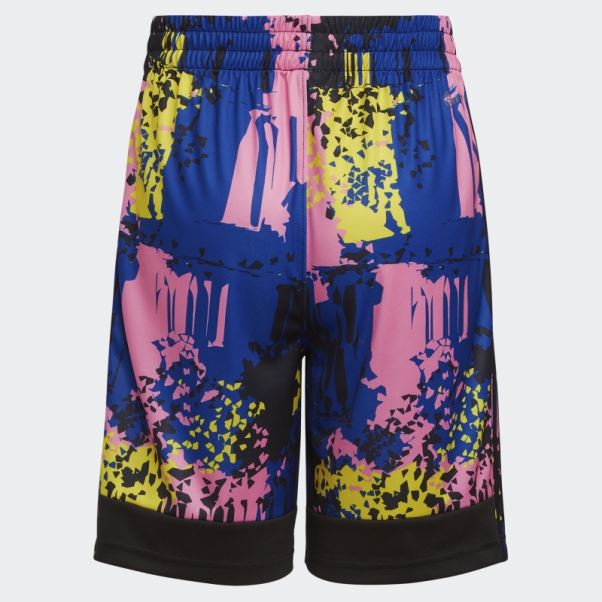 Adidas Short Bleu Royal Imprimé Back To Nature