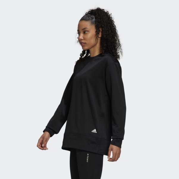 Pull Col Rond Aeroready Noir Adidas