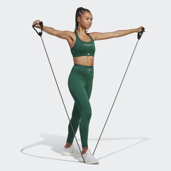 Sports Club Legging Taille Haute 7/8 Vert Adidas