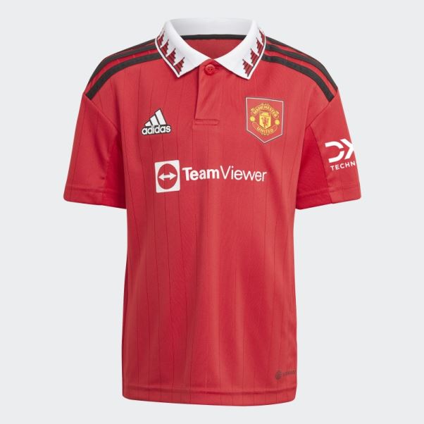 Adidas Manchester United 22/23 Home Mini Kit Blanc Fashion