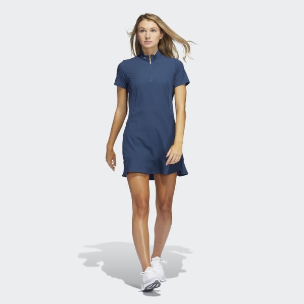 Adidas Robe Bleu Marine à Volants