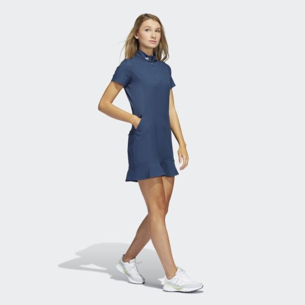 Adidas Robe Bleu Marine à Volants