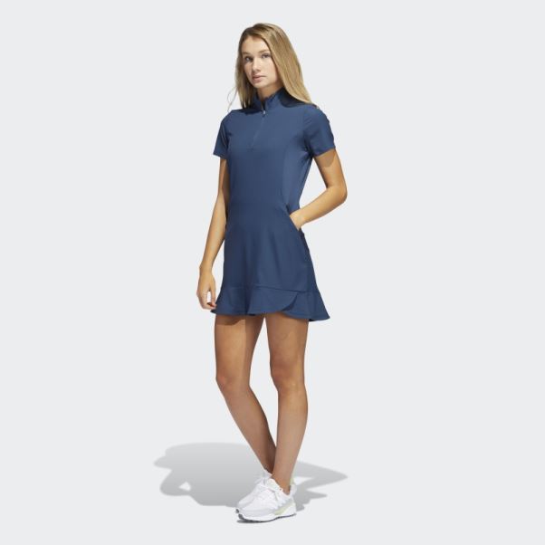 Adidas Robe Bleu Marine à Volants