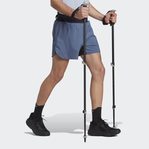 Adidas Terrex Agravic Trail Running Short Acier