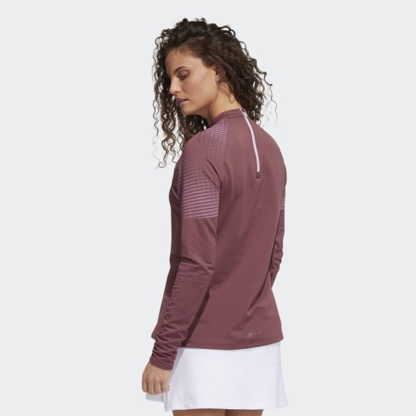 Cold.rdy T-shirt à Manches Longues Bordeaux Adidas
