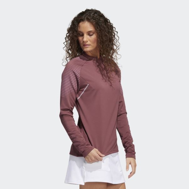 Cold.rdy T-shirt à Manches Longues Bordeaux Adidas