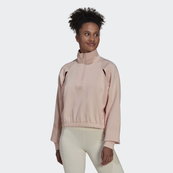 Sweat Adidas Hyperglam Fleece Rose Vapeur