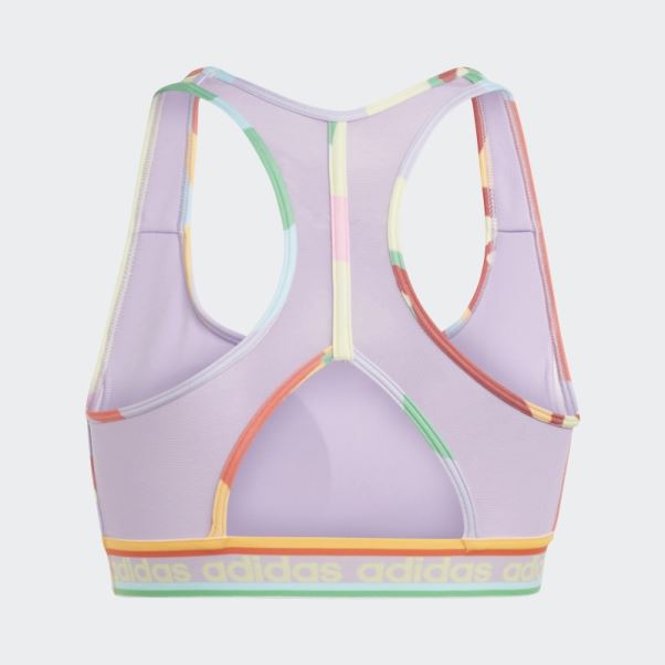 Soutien-gorge à Maintien Moyen Adidas X Farm Rio Or Véritable