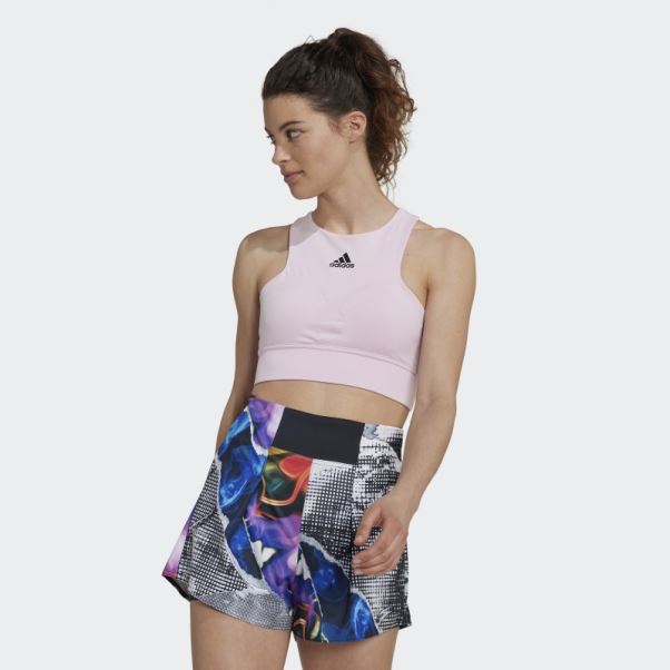 Tennis Américain Série Crop Top Rose Adidas