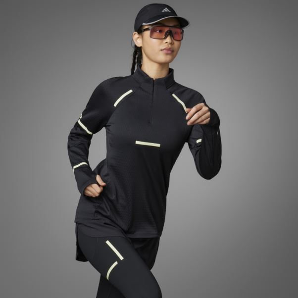Reflect At Night X-city Haut De Course à Manches Longues Adidas Noir
