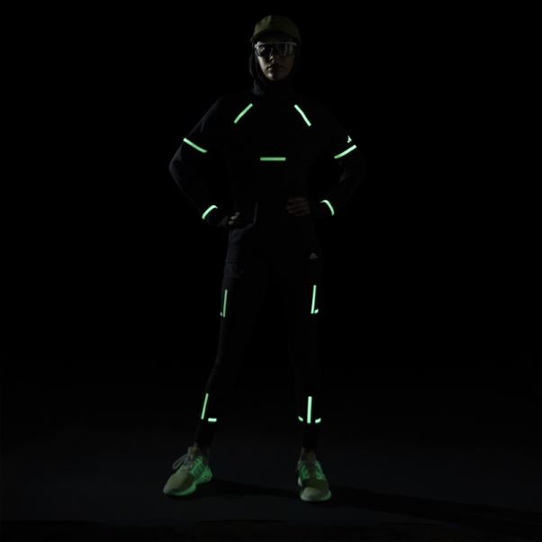 Reflect At Night X-city Haut De Course à Manches Longues Adidas Noir