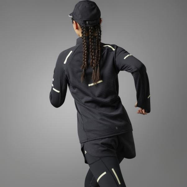 Adidas Reflect At Night X-city Haut De Course à Manches Longues Noir