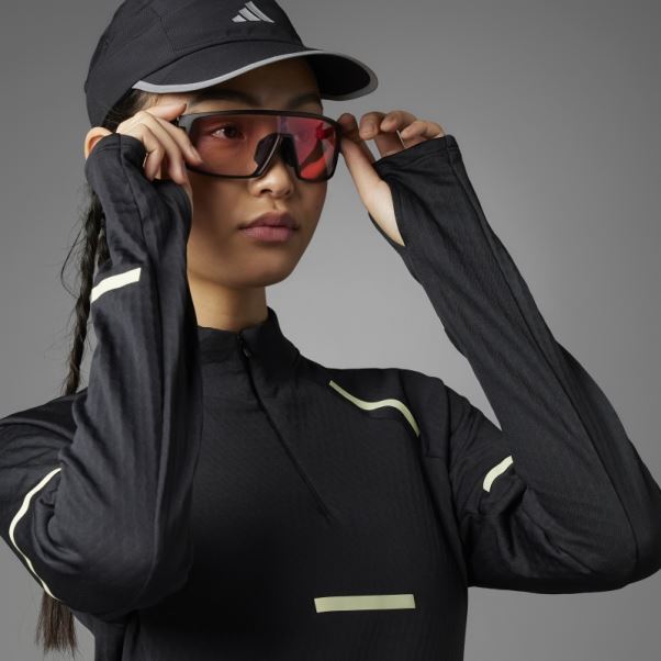 Adidas Reflect At Night X-city Haut De Course à Manches Longues Noir