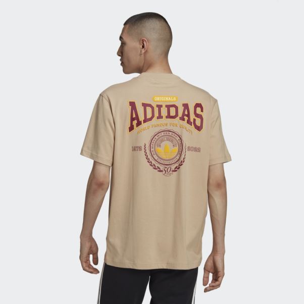 Adidas Varsity Loose T-shirt Beige