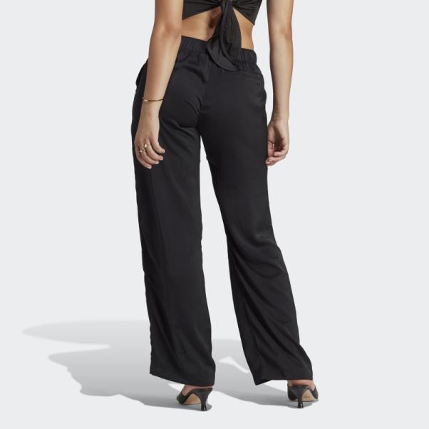 Pantalon En Satin Noir Adidas Premium Essentials