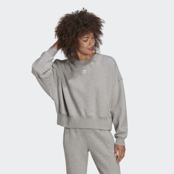 Sweat Polaire Essentials Adicolor Gris Moyen Adidas