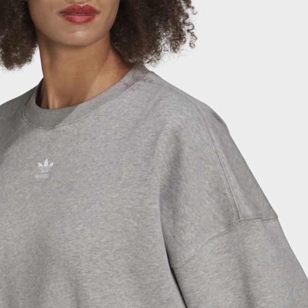Sweat Polaire Adicolor Essentials Gris Moyen Adidas