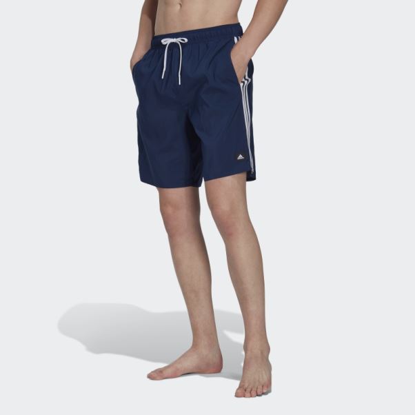 Short De Bain Adidas 3-stripes Clx Blanc