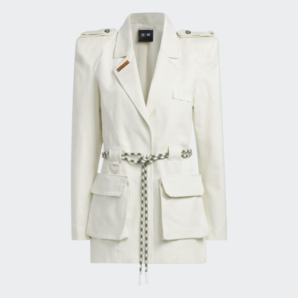 Costume En Sergé Haut à Manches Longues Adidas Blanc