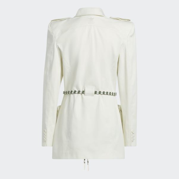 Costume En Sergé Haut à Manches Longues Adidas Blanc