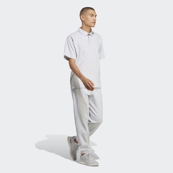 Polo Premium Essentials Gris Clair Chiné Adidas