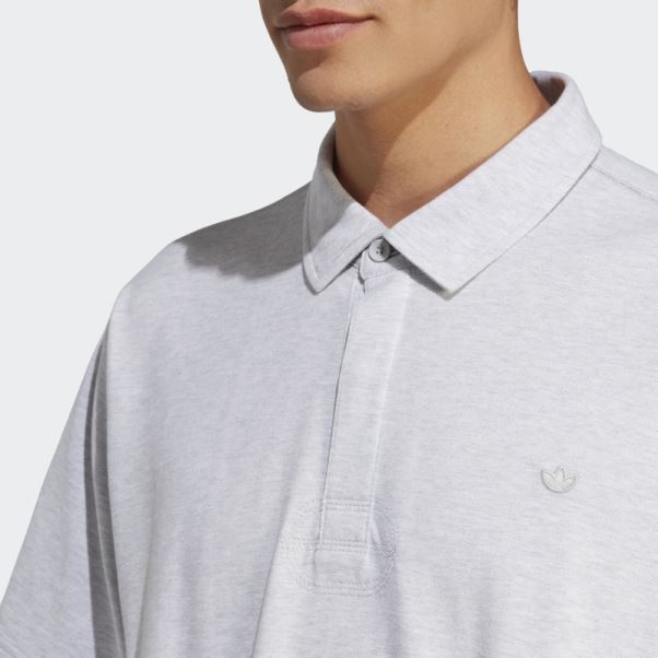 Polo Premium Essentials Gris Clair Chiné Adidas