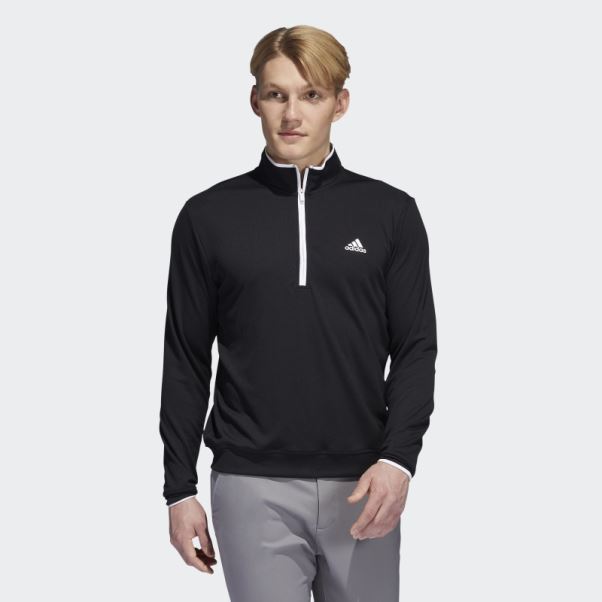 Pull Quart De Zip Noir Adidas