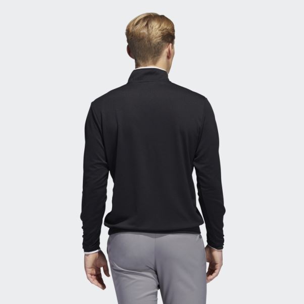 Pull Quart De Zip Noir Adidas