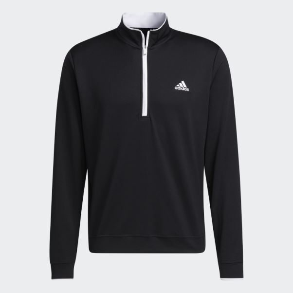 Pull Quart De Zip Noir Adidas