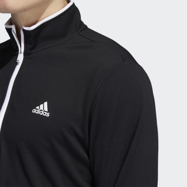 Pull Quart De Zip Noir Adidas