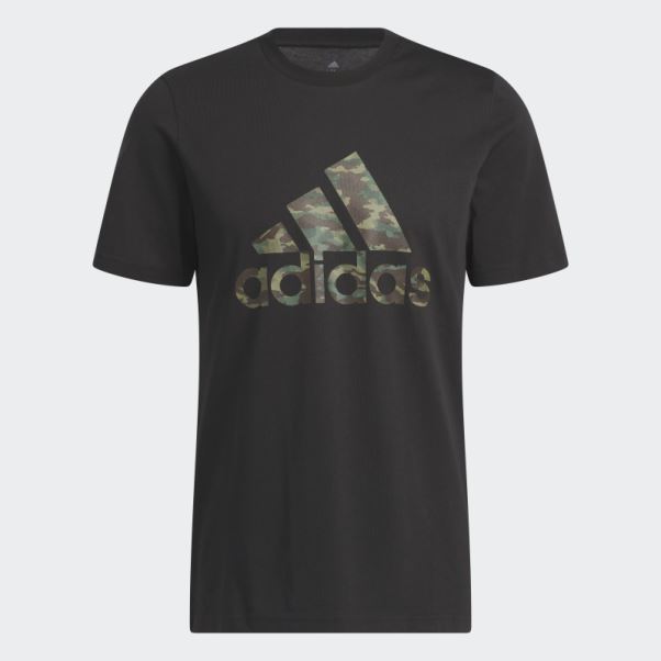 T-shirt à Manches Courtes Adidas Camo Noir