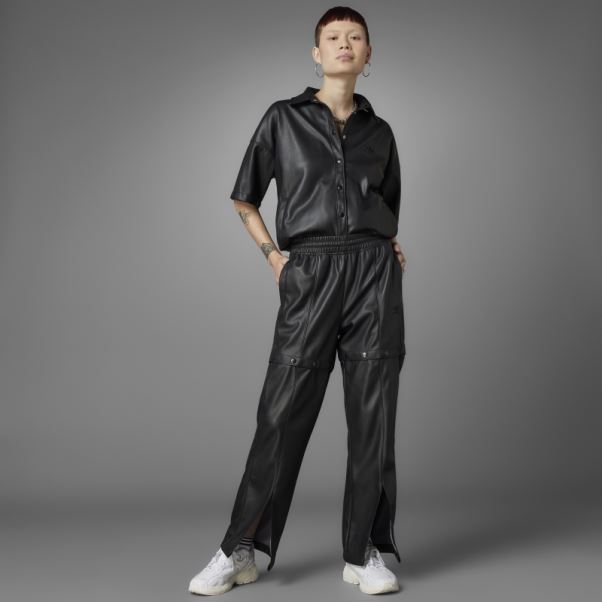 Adidas Pantalon De Survêtement En Similicuir Noir Always Original