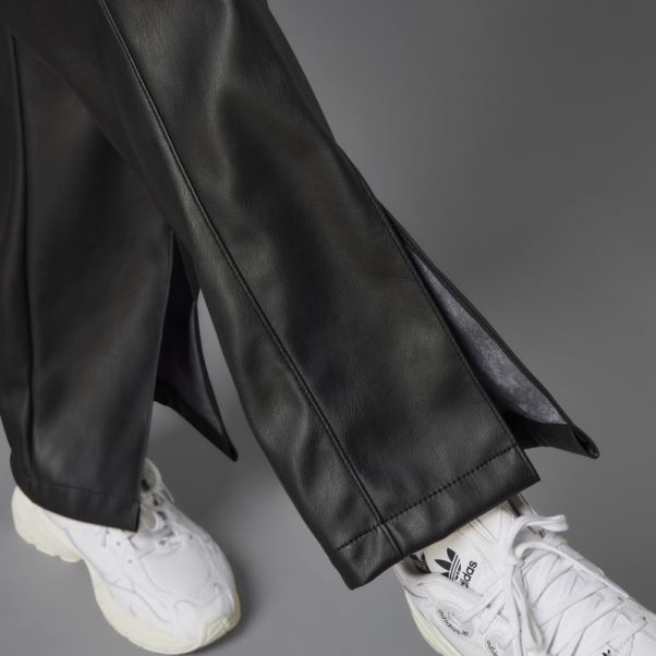 Adidas Pantalon De Survêtement En Similicuir Noir Always Original