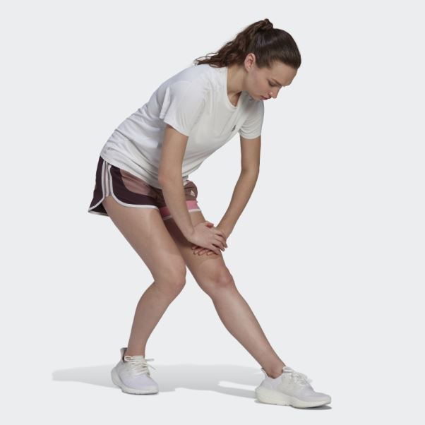 Adidas Marathon 20 Colorblock Short De Course Violet