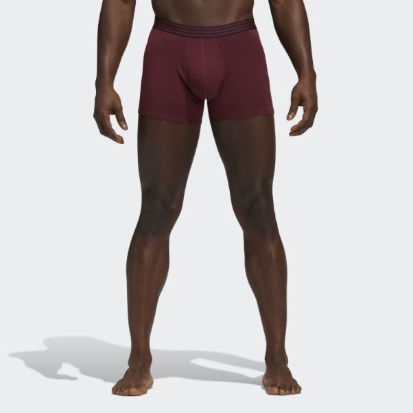 Adidas Core Slip De Bain En Coton 4 Paires Bordeaux