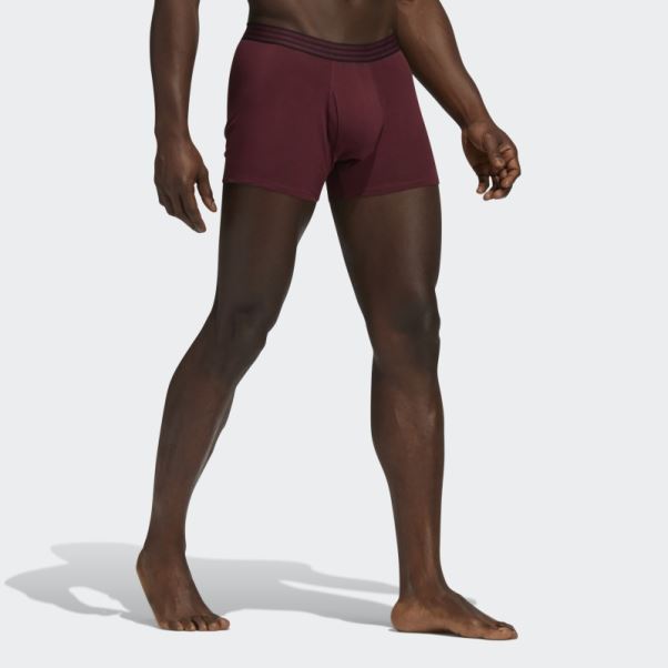 Adidas Core Slip De Bain En Coton 4 Paires Bordeaux