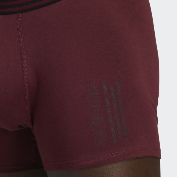 Adidas Core Slip De Bain En Coton 4 Paires Bordeaux